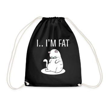 I... I'm Fat Katze Groomer - Turnbeutel - Schwarz - Vorne