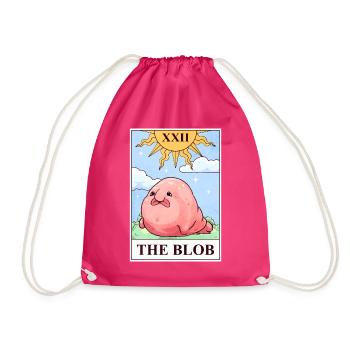 Blobfish Tarot Card - Drawstring Bag - fuchsia - Front