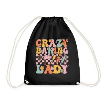 Groovy Pâtisserie Fille Boulanger Chef - Sac de sport léger - noir - Devant