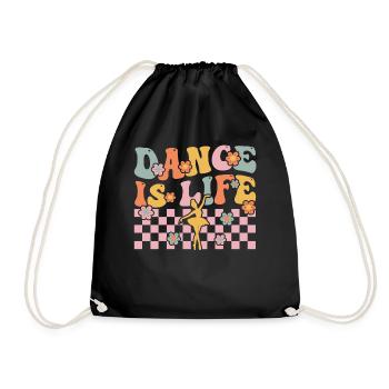 Groovy Ballerina Ballet Dancer - Drawstring Bag - black - Front