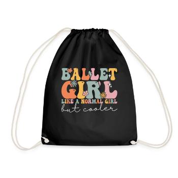 Groovy Ballerina - Drawstring Bag - black - Front