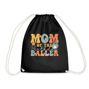 Groovy Baseball Mom - Turnbeutel - Schwarz - Vorne