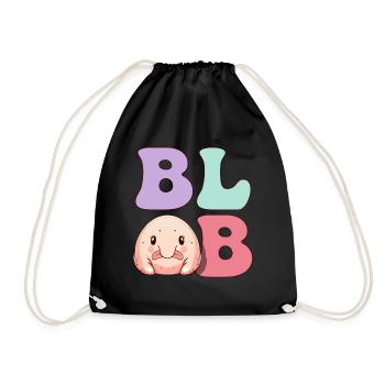 Drôle de poisson blob - Sac de sport léger - noir - Devant