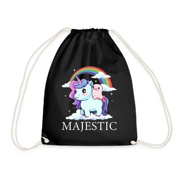 Blobfish Licorne Arc-en-ciel - Sac de sport léger - noir - Devant