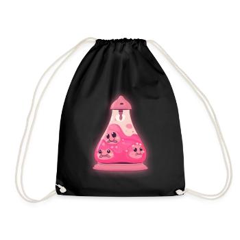 Kawaii Blobfish Lava Lamp - Drawstring Bag - black - Front