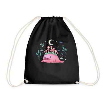 Cottagecore Blobfish Witchy - Drawstring Bag - black - Front