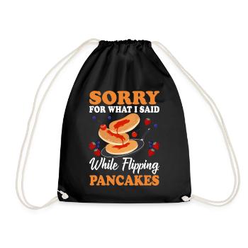 Pancake Maker - Drawstring Bag - black - Front
