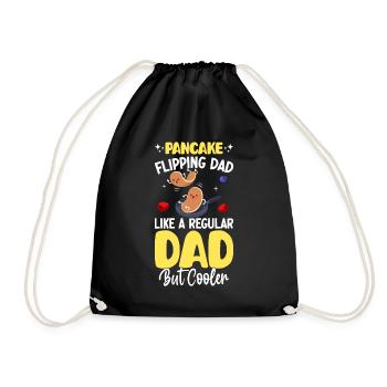 Funny Pancake Maker - Drawstring Bag - black - Front