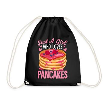 Funny Pancake Maker - Drawstring Bag - black - Front