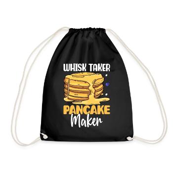 Funny pancakes - Drawstring Bag - black - Front