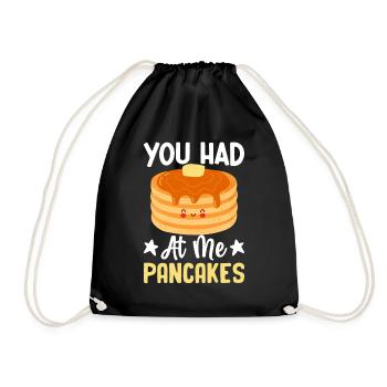 Funny Pancake Maker - Drawstring Bag - black - Front