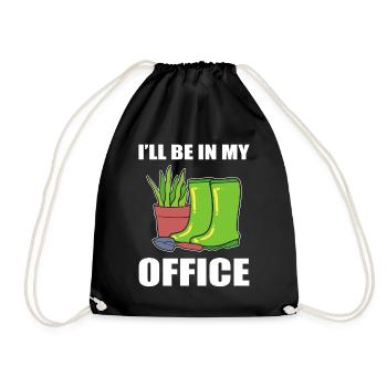 I'll Be In My Office Greenskeeper - Turnbeutel - Schwarz - Vorne