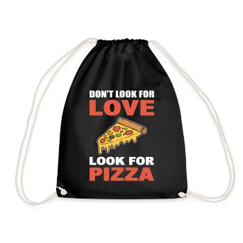 Pizza -Liebhaber Pizzaiolo - Turnbeutel - Schwarz - Vorne