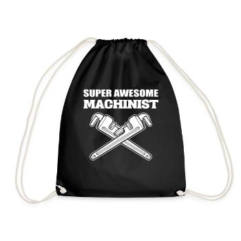 Maschinistischer Humor Maschinist - Turnbeutel - Schwarz - Vorne