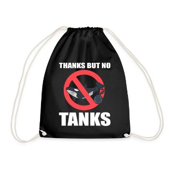Thanks But No Tanks! Ozeanograph - Turnbeutel - Schwarz - Vorne
