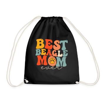 Groovy chien Beagle amant - Sac de sport léger - noir - Devant