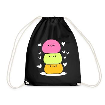 Süßes Mochi Japanischer Koch - Turnbeutel - Schwarz - Vorne
