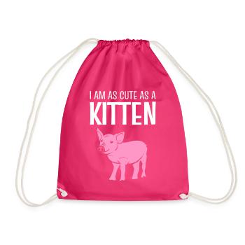 Schweinliebhaber Veganer Aktivist - Turnbeutel - Fuchsia - Vorne