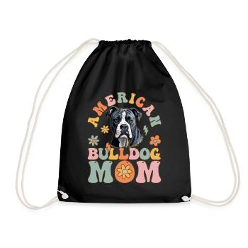 Groovy Bulldog Lover - Drawstring Bag - black - Front