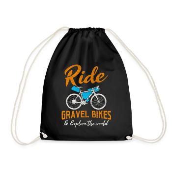 Faites du vélo de gravier et explorez le monde / Fahrrad - Sac de sport léger - noir - Devant