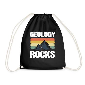 Geology Rocks Geologe - Turnbeutel - Schwarz - Vorne