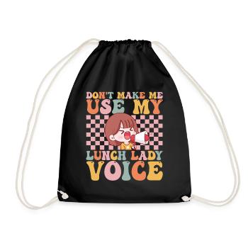 Groovy Cafeteria Worker - Drawstring Bag - black - Front