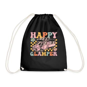 Groovy Glamping - Drawstring Bag - black - Front