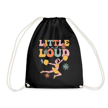 Groovy Cheerleading Cheerleader Cheer Squad - Drawstring Bag - black - Front