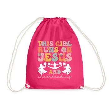 Groovy Cheerleader - Drawstring Bag - fuchsia - Front