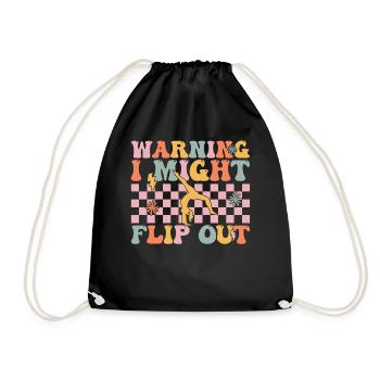 Groovy Cheerleading Cheerleader - Drawstring Bag - black - Front