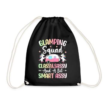 Glamping Team Glamper - Drawstring Bag - black - Front