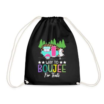 Boujee Camping Female Glamper - Drawstring Bag - black - Front