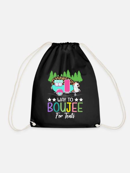 Boujee Camping Weiblicher Glamper - Turnbeutel - Schwarz