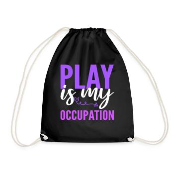 Play Is My Occupation Ergotherapeutin - Turnbeutel - Schwarz - Vorne