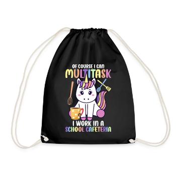 Funny Lunch Lady Cafeteria Crew - Drawstring Bag - black - Front