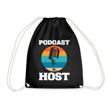 Podcast Host Podcast-Host - Turnbeutel - Schwarz - Vorne