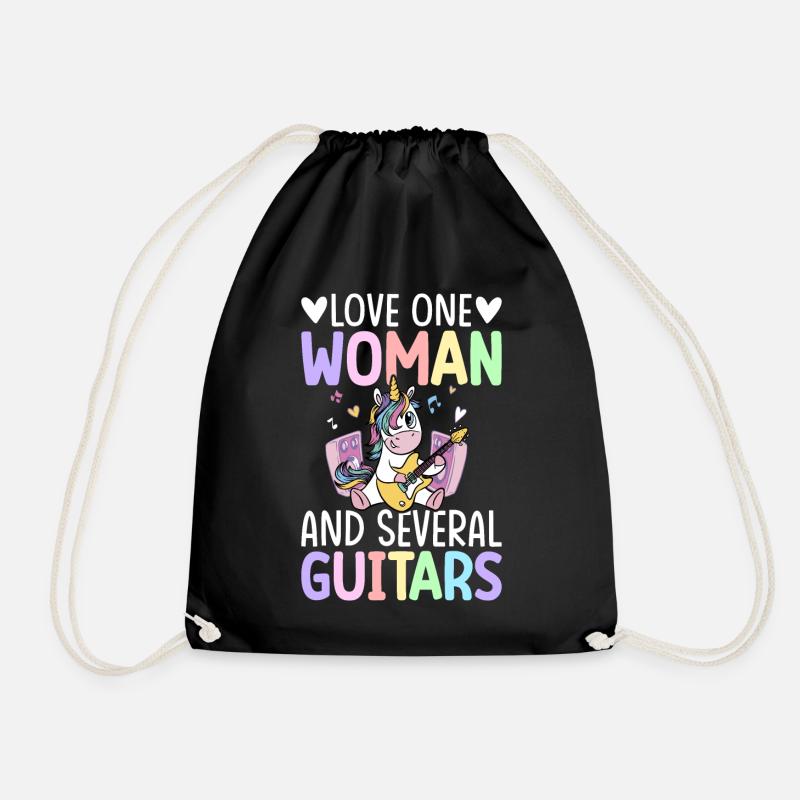 Guitarist, guitarist - Drawstring Bag - black