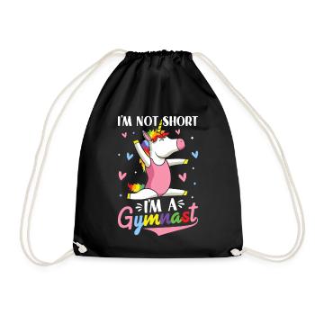 Roue de charrette de gymnastique drôle - Sac de sport léger - noir - Devant