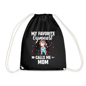 Gymnastics Cartwheel - Drawstring Bag - black - Front