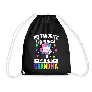 Gymnastics Cartwheel - Drawstring Bag - black - Front