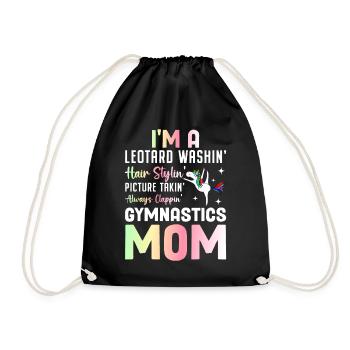 Maman gymnaste - Sac de sport léger - noir - Devant