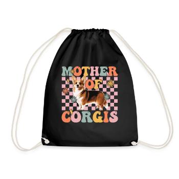 Groovy Corgi Maman Chien Maman - Sac de sport léger - noir - Devant