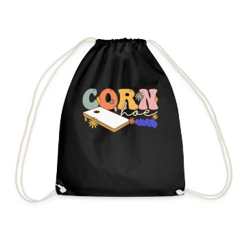 Groovy Femelle Cornhole Player Trou De Maïs - Sac de sport léger - noir - Devant