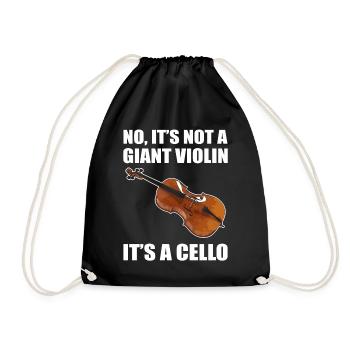 Lustiger Cello -Spieler Cello -Lehrer - Turnbeutel - Schwarz - Vorne