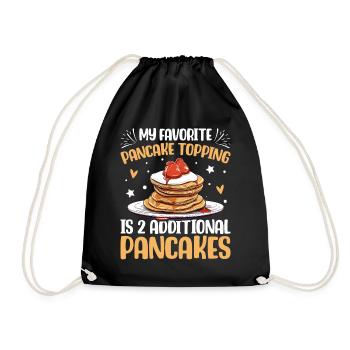 Funny Pancake Maker - Drawstring Bag - black - Front