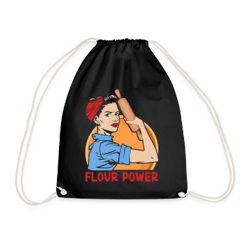Funny Pancake Maker - Drawstring Bag - black - Front