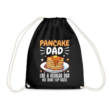 Funny Pancake Maker - Drawstring Bag - black - Front