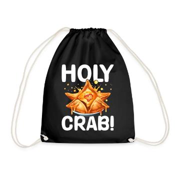 Funny Crab Rangoon Chinese Food - Drawstring Bag - black - Front