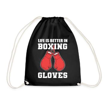 Boxhandschuhe Professioneller Kickboxer - Turnbeutel - Schwarz - Vorne