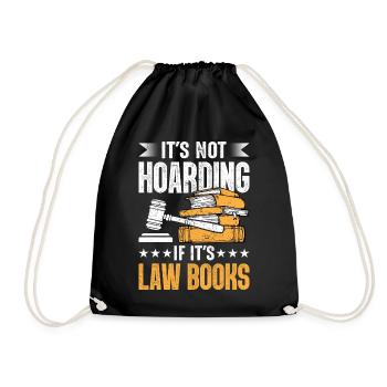 Funny law student law school - Drawstring Bag - black - Front